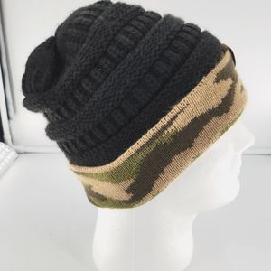 C.C. Camo & Black stocking cap